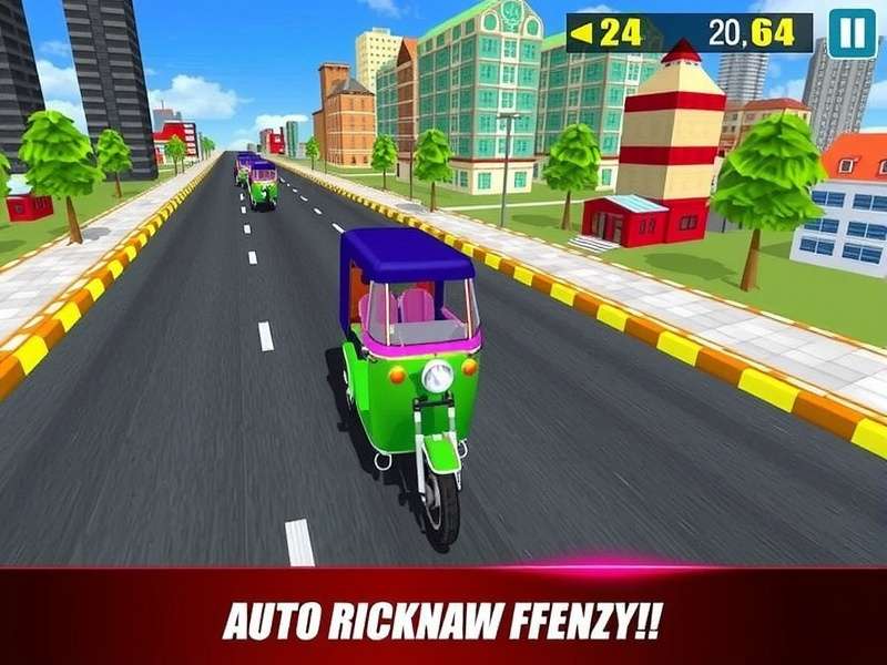 Auto Rickshaw Frenzy Game Screenshot